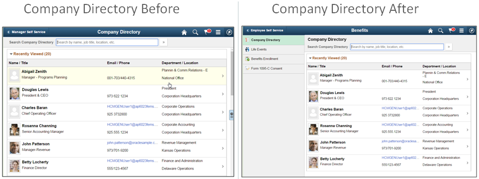 Fixed in content area design pattern before and after optimization