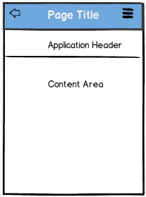 page application header small form factor