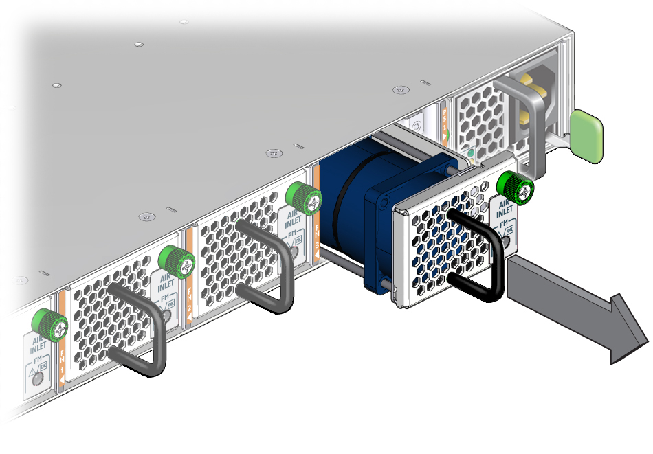 image:Illustration shows the fan being removed.