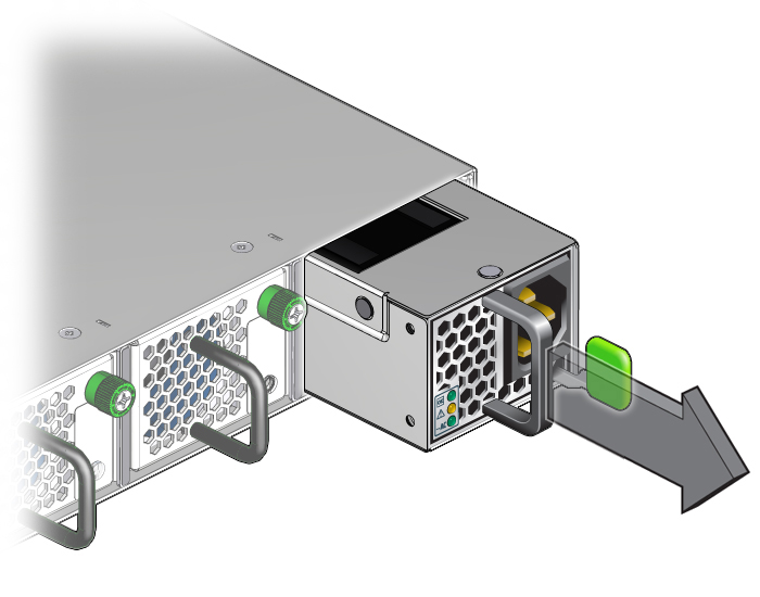 image:Illustration shows the power supply being removed.