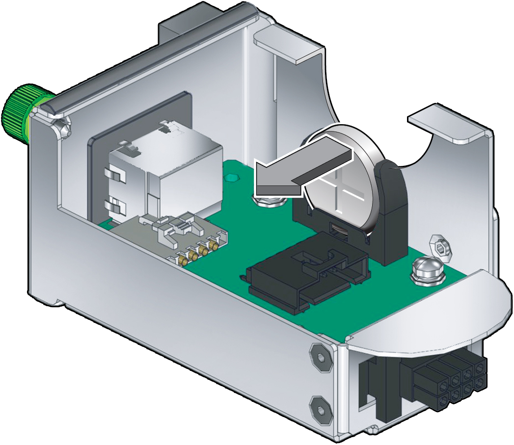 image:The illustration shows removing the battery.