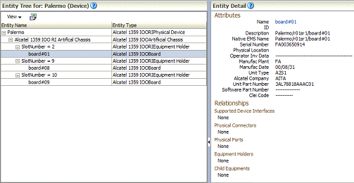 Displays physical device hierarchy