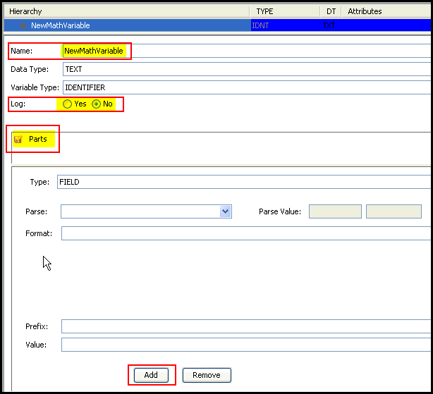 Field Properties Window for Identifier Field