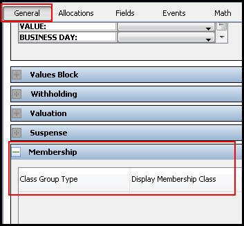 Transaction General With Membership Section