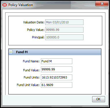 policy valuation window in debugger