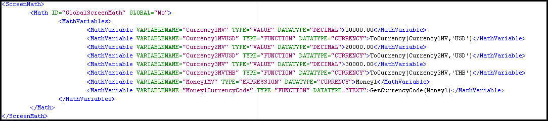 ScreenMath XML Example