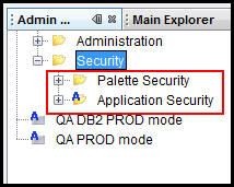 Palette and Application Security Folders