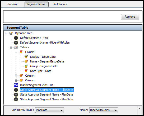 Segment Screen Example