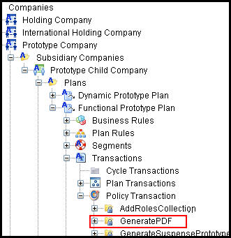 GeneratePDF transaction