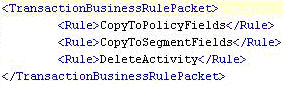 XML for TransactionBusinessRulePacket