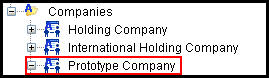 Prototype Company Node in Rules Palette