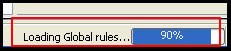 Message on status of loading rules