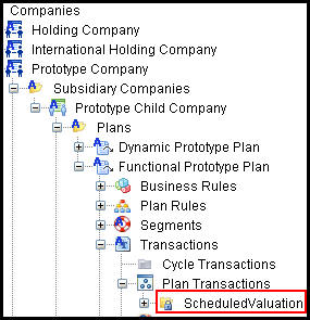 ScheduledValuation transaction in Main Explorer