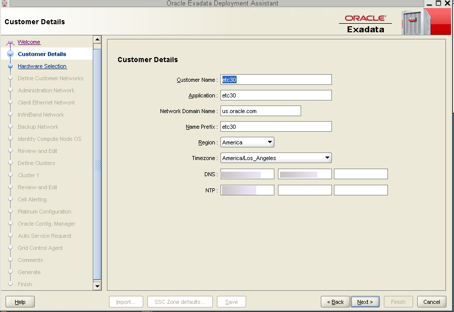 image:Captura de pantalla que muestra la página Customer Details (Detalles de cliente).