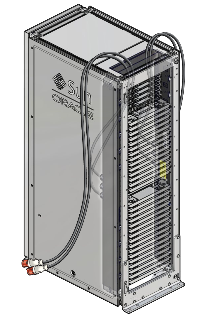 image:プラグが抜かれた PDU 電源コードを示すイメージ。