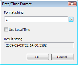 「Date/Time Format」ダイアログ・ボックス
