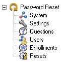 「Password Reset」メイン・メニュー