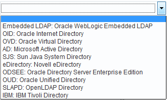 LDAPプロバイダのリスト