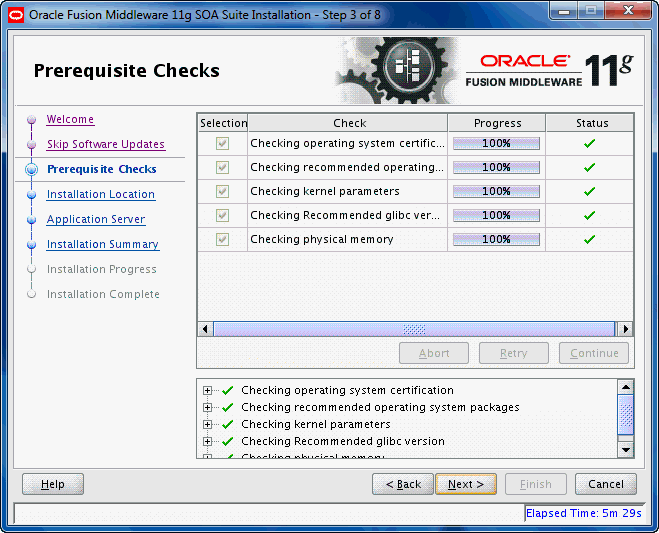 install_prereq_check.gifの説明が続きます。