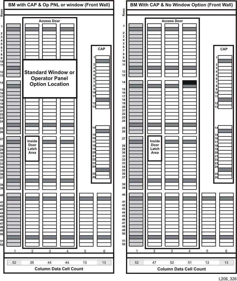 schema delle pareti del modulo base, parete anteriore