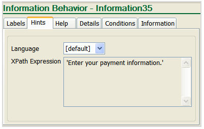 Shows a behavior modeled in an order.