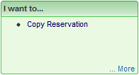 Copy Reservation Action - I want to on Manage Reservation screen
