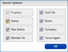 EZTask Manage Reservations Search Options