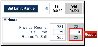 FAQ - Delete Overbooking Level Step 4 - Result