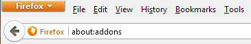 Type "about:addons" into the Firefox address bar and then press "Enter" on the keyboard