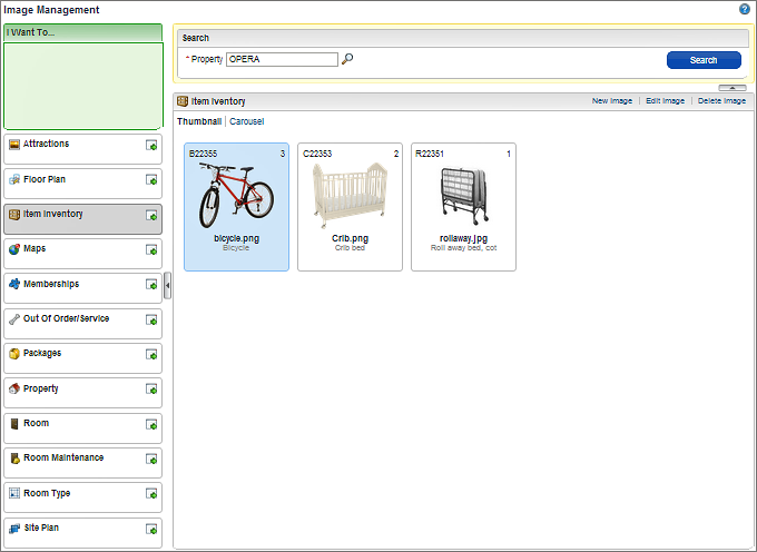 Image Management - Item Inventory