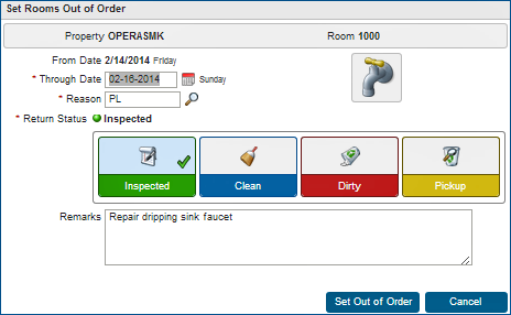 FAQ - How can I edit an Out of Order room?