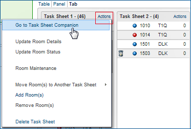 Task Sheet - Companion - Actions - goto TS companion