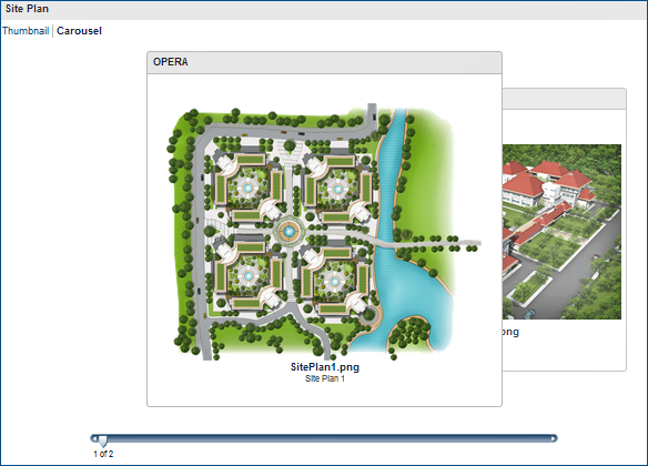 Site Plan screen expanded from thumbnail