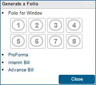Generate a Folio pop-up