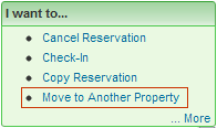 Move Reservation action link on Reservation "I want to"