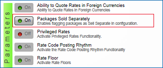 Parameter - Sell Separate parameter