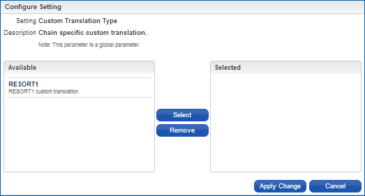Parameter Edit - Custom Translation Type