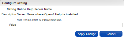 Parameter - Online Help Server Name