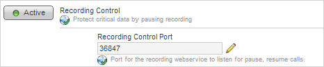 Recording Control Parameter