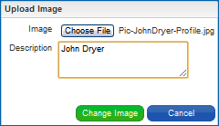 Profile - Upload Image screen