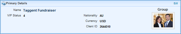 Profile Primary Details - Group