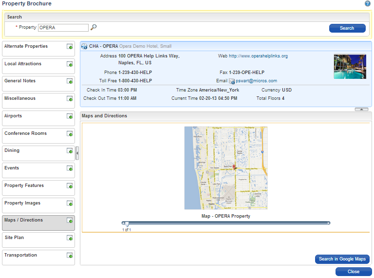 Image Management - Maps in Property Brochure