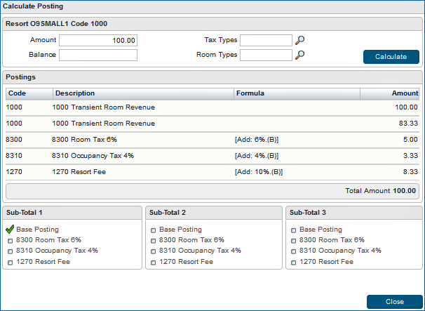 Transaction Codes - Calculate Posting