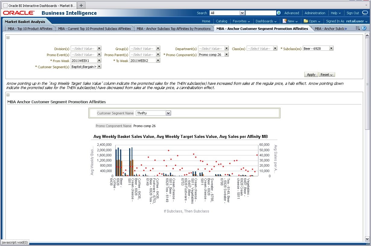 MBA - Anchor Customer Segment Promotion Affinities Report