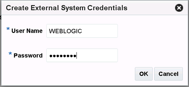 Create External System Credentials