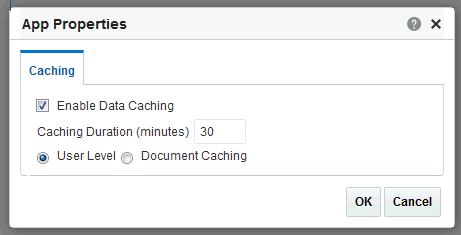 Caching level options