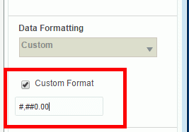 Entering a custom format