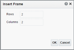 Setting rows and columns for a frame