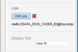 Link text displayed