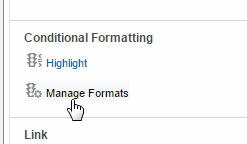 Click Manage Formats
